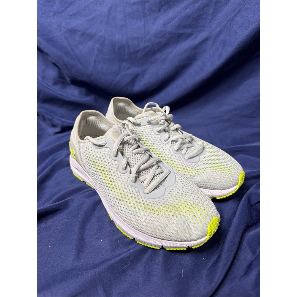 Under Armor UA HOVR Sonic 4 Running Shoes Grey/White/Green Sizes 7.5 Women